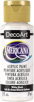 DecoArt进口代理批发 DecoArt Americana 丙烯酸涂料，2 盎司，白色水洗