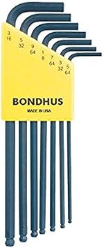 Bondhus进口代理批发 Bondhus 10945 7 件套球头起子 L 型扳手，尺寸 5/64-3/16"