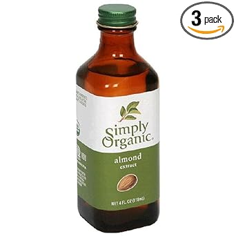 Simply Organic进口代理批发 简单有机杏仁提取物，有机认证 | 4 盎司 | 3 件装