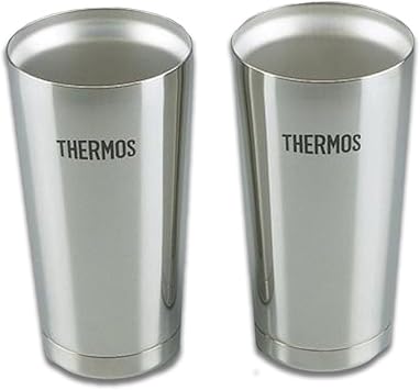 THERMOS进口代理批发 Thermos JMO-GP2 真空保温杯，2 件套，银色，13.5 液量盎司（400 毫升）