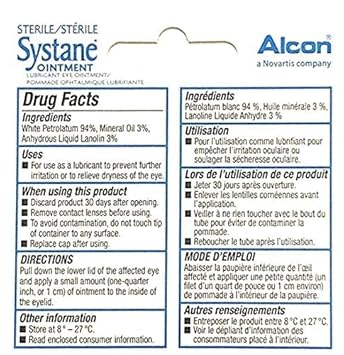 酷牌库|商品详情-Systane进口代理批发 Systane 夜间润滑眼膏 3.50 克，0.12 盎司（3 件装）