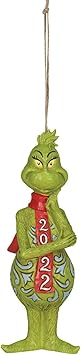 Enesco进口代理批发 Enesco Jim Shore Grinch 日期为 2022 年的悬挂装饰品，5 英寸