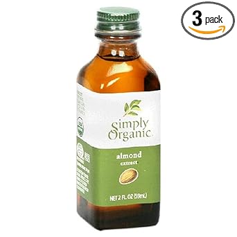 Simply Organic进口代理批发 简单有机杏仁提取物，有机认证 | 2 盎司 | 3 件装