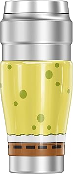 酷牌库|商品详情-THERMOS进口代理批发 Spongebob OFFICIAL 海绵面 THERMOS STAINLESS KING 不锈钢旅行杯，真空隔热，双层，16 盎司