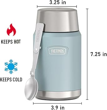 酷牌库|商品详情-THERMOS进口代理批发 保温瓶 24 盎司。图标不锈钢食品罐 - 冰川