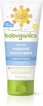 Babyganics进口代理批发 Babyganics 50 Spf 防晒乳液，全矿物质婴儿防晒乳液 | Powered by LOFTER UVA UVB 防护 |防水，6 盎司