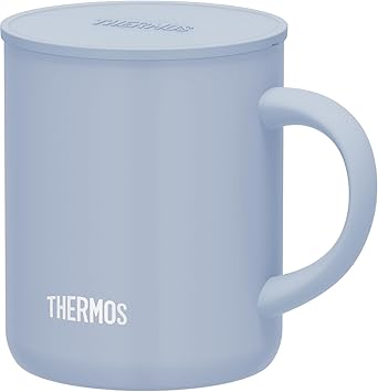 THERMOS进口代理批发 THERMOS JDG-352C ASB 不锈钢真空保温杯，11.8 液量盎司（350 毫升），灰蓝色