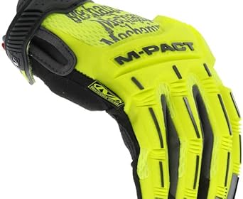 酷牌库|商品详情-Mechanix Wear进口代理批发 Mechanix Wear：Hi-Viz M-Pact 工作手套（中号，荧光黄色）（3 件装）