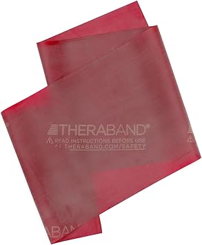 Theraband进口代理批发 THERABAND 专业乳胶阻力带，单独 6 英尺弹力带作为运动器材，物理治疗，普拉提，家庭锻炼，6 英尺，多种颜色和阻力级别可供选择