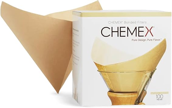 Chemex进口代理批发 Chemex 天然咖啡过滤器，方形，100 克拉 - 独家包装