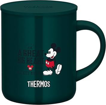 THERMOS进口代理批发 Thermos JDG-350DS DG 真空保温杯，11.8 液量盎司（350 毫升），米奇深绿色