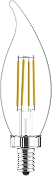 酷牌库|商品详情-GE进口代理批发 GE Refresh HD LED 灯泡，60 瓦，日光，装饰灯泡，透明，小底座（2 件装）