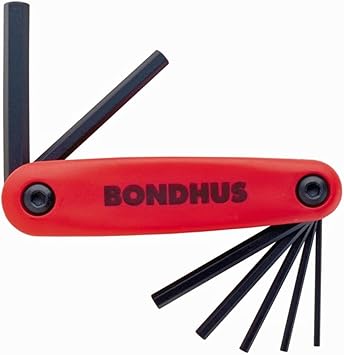 Bondhus进口代理批发 Bondhus 12587 GorillaGrip 7 件套六角折叠钥匙，尺寸 2-8 毫米