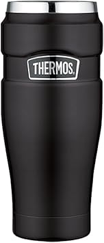 THERMOS进口代理批发 THERMOS 不锈钢特大号真空隔热旅行杯，16 盎司，哑光黑色