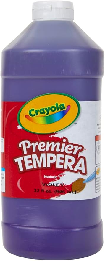 Crayola进口代理批发 Crayola 蛋彩画 32 盎司塑料挤压瓶，紫罗兰色