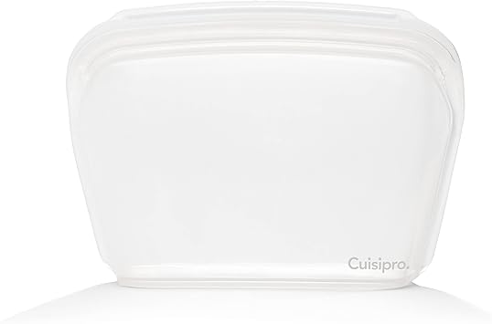 Cuisipro进口代理批发 Cuisipro 立式硅胶，44 盎司，8.5 x 6.1 英寸，透明可重复使用袋