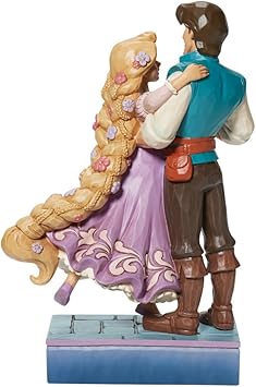 酷牌库|商品详情-Enesco进口代理批发 Enesco Disney Traditions by Jim Shore 魔发奇缘长发公主和 Flynn Love 新梦想雕像，7.5 英寸，多色