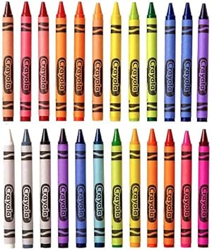 酷牌库|商品详情-Crayola进口代理批发 Crayola 24 支盒蜡笔无毒彩色着色学校用品（2 包）