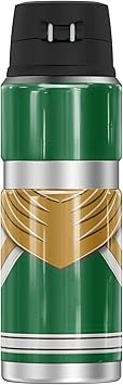 酷牌库|商品详情-THERMOS进口代理批发 恐龙战队 Green Ranger THERMOS STAINLESS KING 不锈钢饮料瓶，真空绝缘，双层，24 盎司