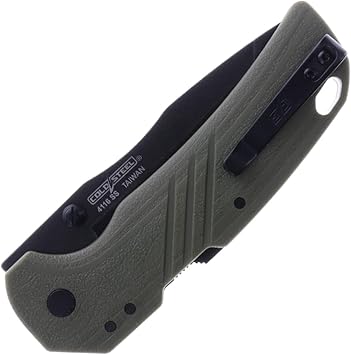 酷牌库|商品详情-Cold Steel进口代理批发 COLD STEEL Engage 3 英寸 4116SS 锋利 Tanto 尖刀片 4.25 英寸 GFN 手柄日常携带战术折叠刀带 Atlas Lock