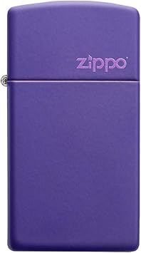 酷牌库|商品详情-Zippo进口代理批发 Zippo 细长紫色哑光徽标袖珍打火机