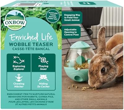 酷牌库|商品详情-Oxbow进口代理批发 Oxbow Enriched Life Wobble Teaser 豚鼠食物和零食分配器，中号