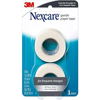 Nexcare进口代理批发 Nexcare 温和纸胶带 1 英寸 X 10 码 - 2 克拉，4 件装