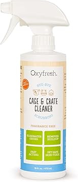 Oxyfresh进口代理批发 Oxyfresh 优质板条箱和笼子清洁剂专业狗笼和小动物和鸟笼除味剂快速清洁、去除粪便和除臭宠物气味安全且不含漂白剂