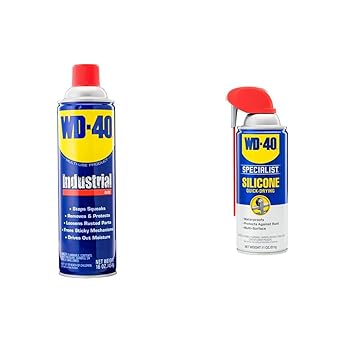 WD-40进口代理批发 WD-40 多用途产品，工业尺寸，16 盎司 & 专业硅酮润滑剂，带智能吸管喷雾 2 种方式，11 盎司