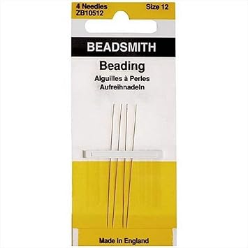 The Beadsmith进口代理批发 Beadaholique 英式 4 件串珠针，尺寸 12