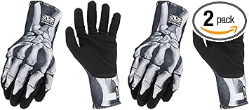 Mechanix Wear进口代理批发 Mechanix Wear SpeedKnit Bones Graphx 系列（大号/加大号，黑色/白色）（2 件装）