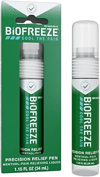 Biofreeze进口代理批发 Biofreeze 精密舒缓笔 1.15 液体盎司OZ 强效局部止痛药，可缓解单纯背痛、关节炎、拉伤、瘀伤和扭伤引起的肌肉和关节疼痛（包装可能有所不同）