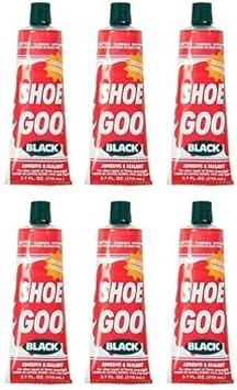 Shoegoo进口代理批发 Shoe Goo 黑色 3.7 盎司鞋类粘合剂涂层（6 件装）