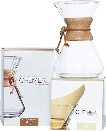 Chemex进口代理批发 Chemex 套装 - 10 杯经典系列 - 100 克拉方形过滤器 - 独家包装