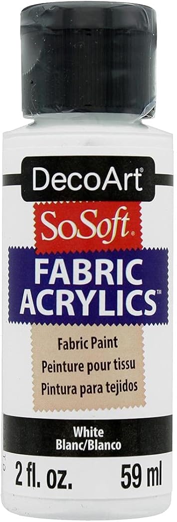 DecoArt进口代理批发 DecoArt Deco Art SoSoft 织物丙烯酸涂料 2 盎司-白色