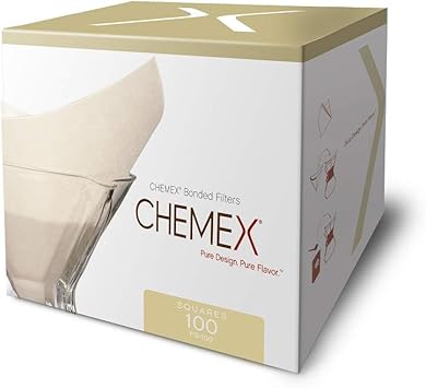 Chemex进口代理批发 Chemex 粘合过滤器 - 方形 - 100 克拉 - 5 件装 - 独家包装