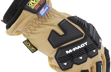 酷牌库|商品详情-Mechanix Wear进口代理批发 Mechanix Wear：DuraHide 绝缘 M-Pact 皮革螺丝刀 F8-360 - 采用 PrimaLoft Gold 绝缘，全方位 A9 防切割、耐磨、防冲击（XXX 大号，黑色/棕褐色）