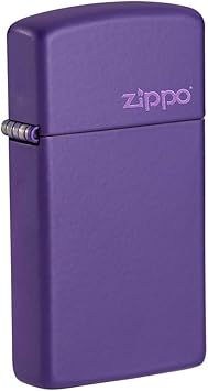 Zippo进口代理批发 Zippo 细长紫色哑光徽标袖珍打火机