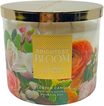 Bath & Body Works进口代理批发 Bath & Body Works Brightest Bloom 3 芯香薰蜡烛 14.5 盎司含精油