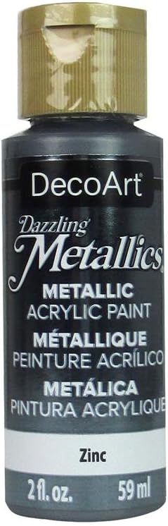 DecoArt进口代理批发 Decoart 2oz 锌炫目金属漆，2 盎司