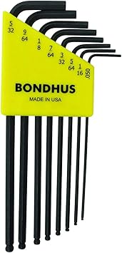 Bondhus进口代理批发 Bondhus 10932 8 件套球头起子 L 型扳手，尺寸 0.050-5/32"