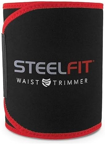 酷牌库|商品详情-SteelFit进口代理批发 SteelFit 可调节腰部修剪带，适合高强度有氧运动 |不含乳胶氯丁橡胶防汗带，带防潮衬里 |燃烧脂肪、保温的锻炼增强剂 |耐用的有氧运动增强器