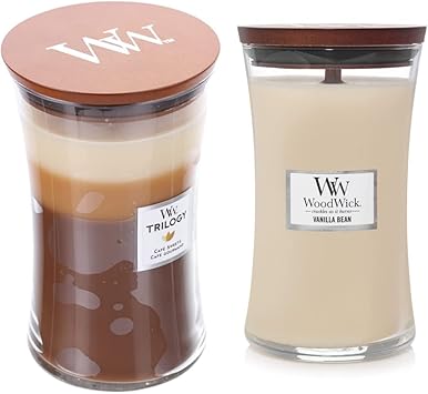 WoodWick进口代理批发 WoodWick Café Sweets 大沙漏三部曲蜡烛 & Woodwick 香草豆大沙漏蜡烛