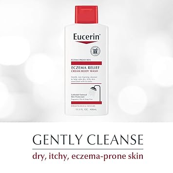 酷牌库|商品详情-Eucerin进口代理批发 Eucerin 湿疹缓解霜沐浴露，湿疹沐浴露含胶态燕麦片、神经酰胺 3 和甘草根提取物，13.5 液体盎司瓶装