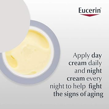 酷牌库|商品详情-Eucerin进口代理批发 Eucerin Q10 抗皱护肤套装，适合敏感肌肤的面霜，Q10 抗皱面霜，1.7 盎司罐 + Q10 含视黄醇抗皱晚霜，1.7 盎司罐