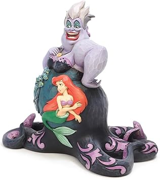 酷牌库|商品详情-Enesco进口代理批发 Enesco Disney Traditions by Jim Shore 小美人鱼乌苏拉海底场景雕像，8.2 英寸，多色，4059732