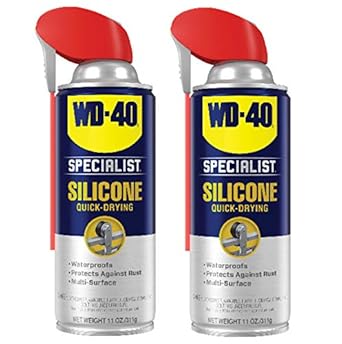 WD-40进口代理批发 WD-40 专业硅酮润滑剂喷雾，11 盎司（2 包）