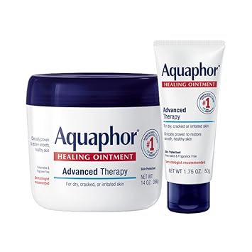 酷牌库|商品详情-Aquaphor进口代理批发 Aquaphor 治疗软膏高级疗法皮肤保护护肤套装，身体保湿霜，适用于干性皮肤、轻微割伤和烧伤、干燥角质层、脚后跟干裂、手部和嘴唇，14 盎司罐装 + 1.75 盎司管