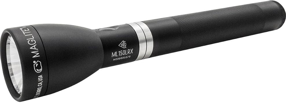 MagLite进口代理批发 Maglite，可充电 LED 手电筒，系统 7，12 伏直流直接引线，黑色