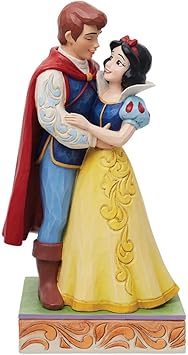 Enesco进口代理批发 Enesco Disney Traditions by Jim Shore 白雪公主和最美丽的王子爱情雕像，7.625 英寸，多色